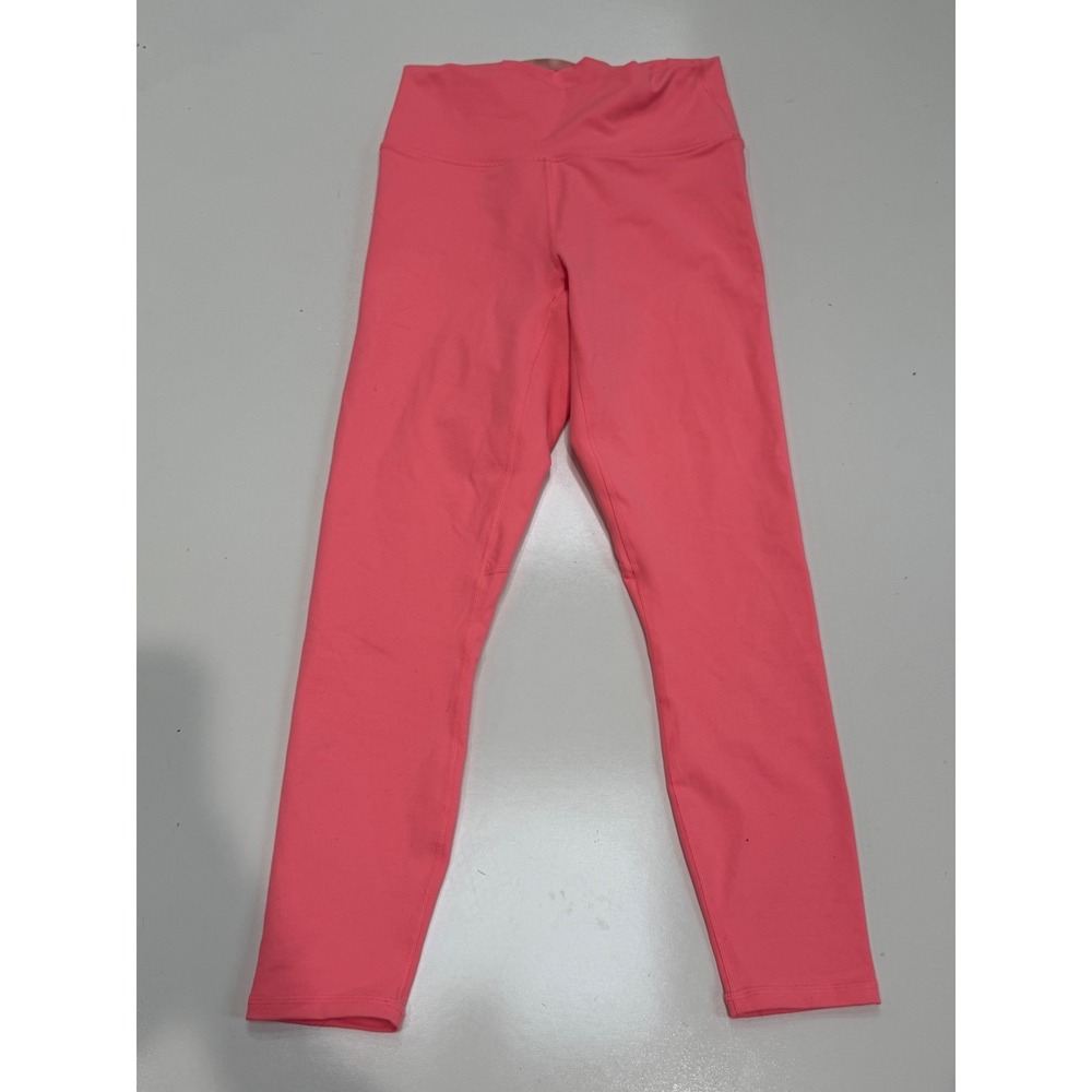 Fabletics Pink High Waisted Lattice Back 7/8 Leggings Womens Small Yoga Pants